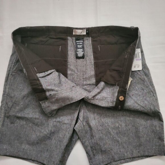 Oxford Lads Men’s Light Gray Chambray Cotton Linen Casual Basic Shorts Size 38 - Picture 5 of 11
